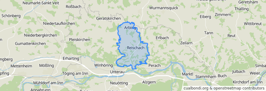 Mapa de ubicacion de Reischach.