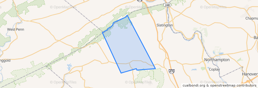 Mapa de ubicacion de Heidelberg Township.
