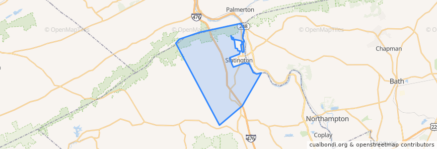 Mapa de ubicacion de Washington Township.