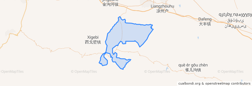 Mapa de ubicacion de 东湾镇 دۇڭۋان قالاشىعى.