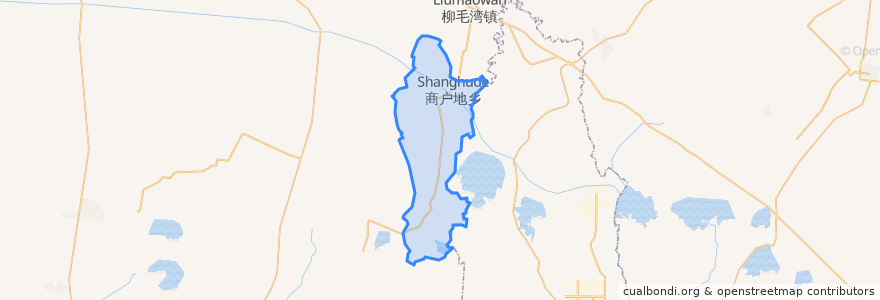 Mapa de ubicacion de 商户地乡 شاڭحۋدي اۋىلى.