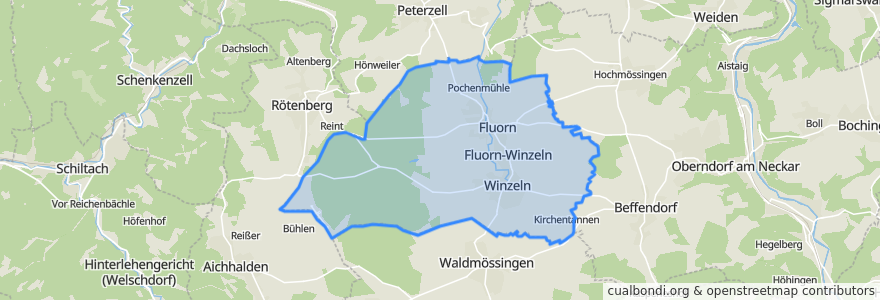 Mapa de ubicacion de Fluorn-Winzeln.