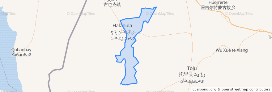 Mapa de ubicacion de 新地乡 جاڭا جەر اۋىلى.