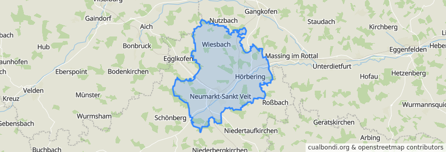 Mapa de ubicacion de Neumarkt-Sankt Veit.