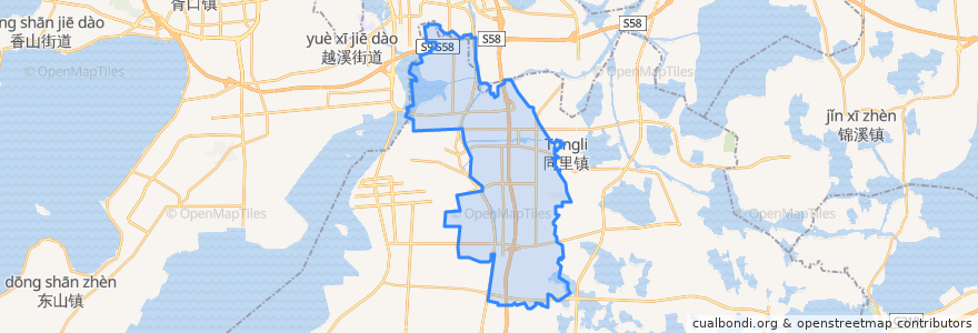 Mapa de ubicacion de 江陵街道.