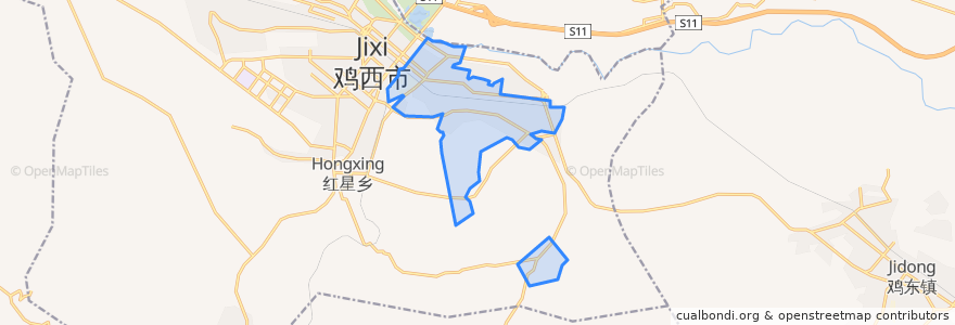 Mapa de ubicacion de 东风街道.
