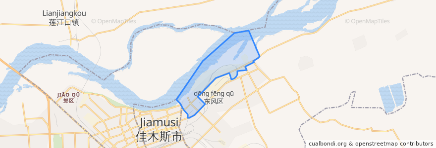 Mapa de ubicacion de 建国街道.