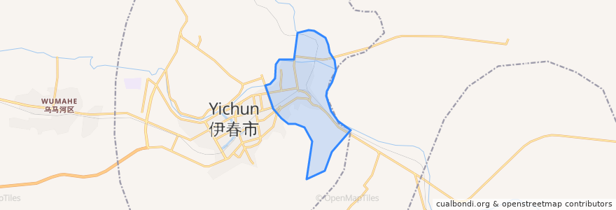 Mapa de ubicacion de 旭日街道.