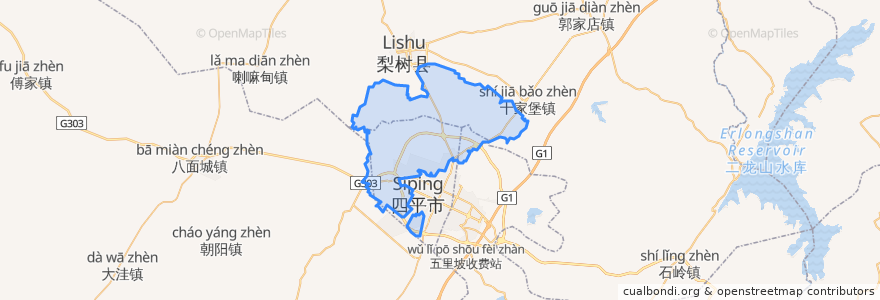 Mapa de ubicacion de 平西乡.