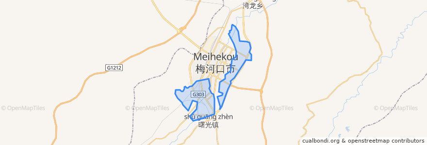 Mapa de ubicacion de 福民街道.