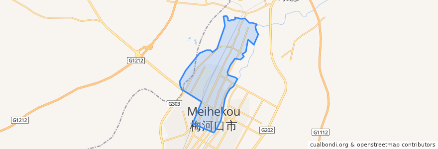 Mapa de ubicacion de 解放街道.