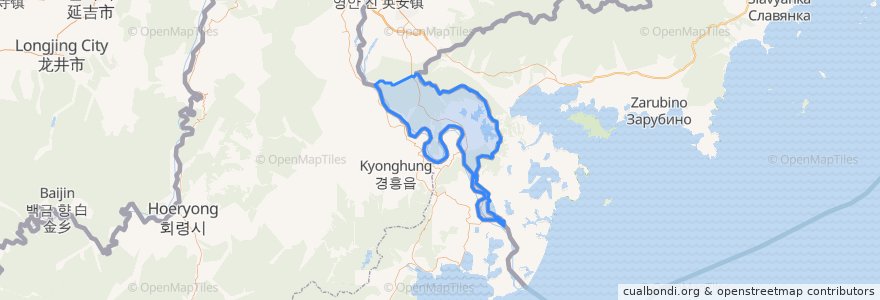 Mapa de ubicacion de 敬信镇 경신진.