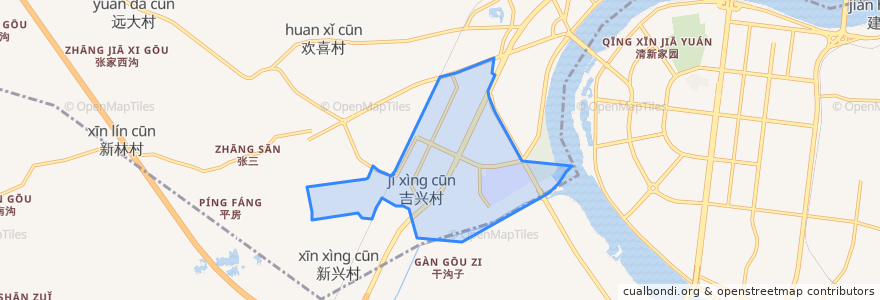 Mapa de ubicacion de 黄旗街道.