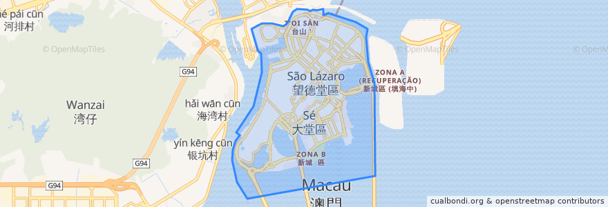 Mapa de ubicacion de 澳門 Macau.