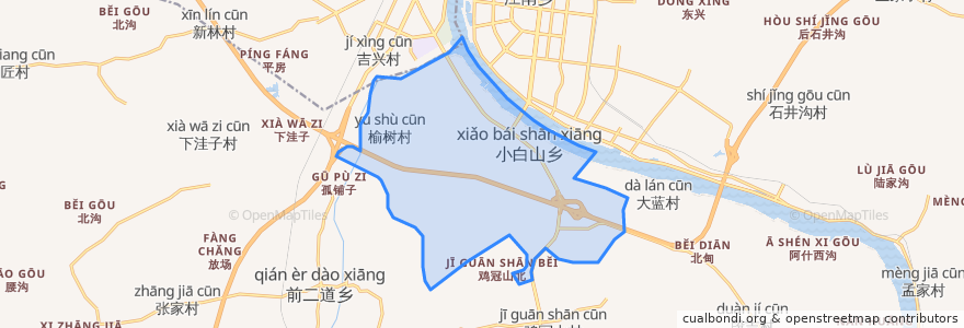 Mapa de ubicacion de Hongqi Subdistrict.