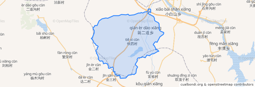 Mapa de ubicacion de 前二道乡.