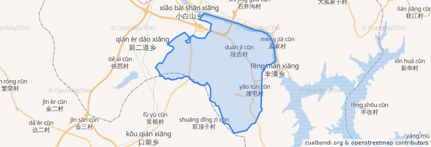 Mapa de ubicacion de 小白山乡.