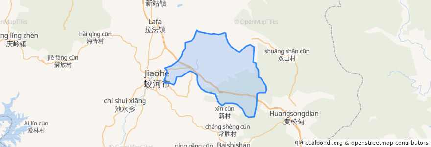 Mapa de ubicacion de 乌林朝鲜族乡.