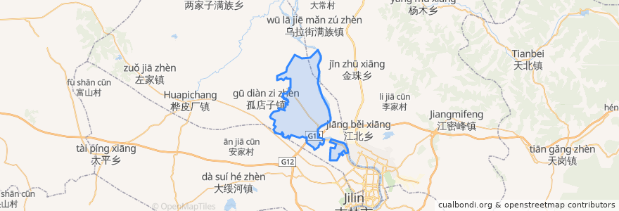 Mapa de ubicacion de 九站街道.