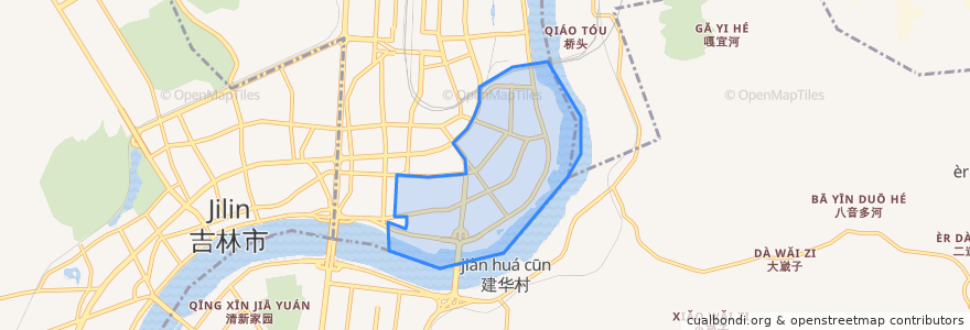 Mapa de ubicacion de 东局子街道.