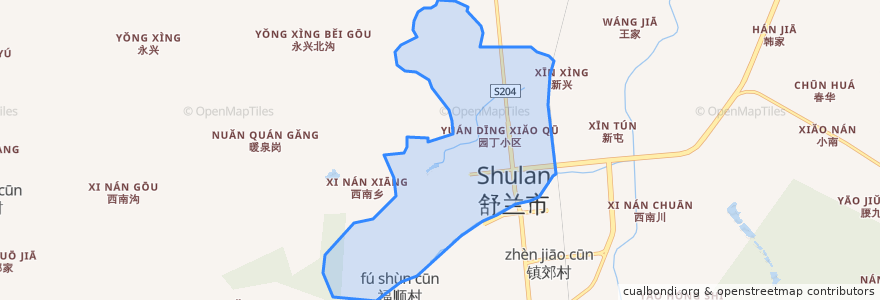 Mapa de ubicacion de 北城街道.