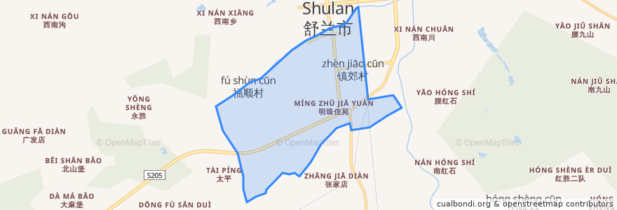 Mapa de ubicacion de 南城街道.