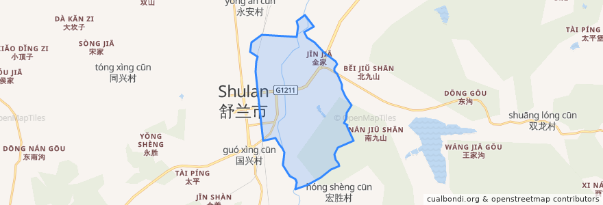 Mapa de ubicacion de 铁东街道.