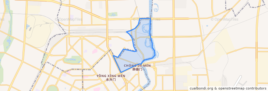 Mapa de ubicacion de Changtong Subdistrict.