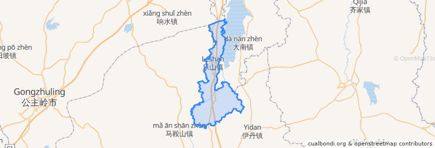 Mapa de ubicacion de 乐山镇.