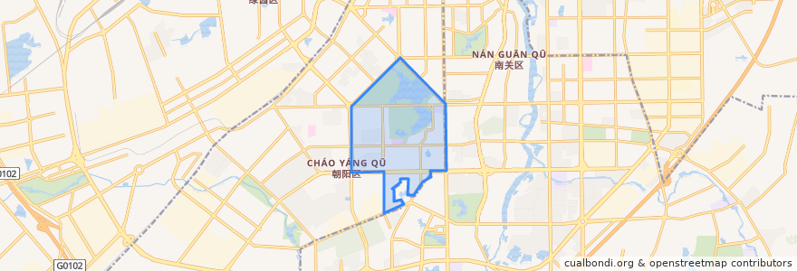 Mapa de ubicacion de 南湖街道.