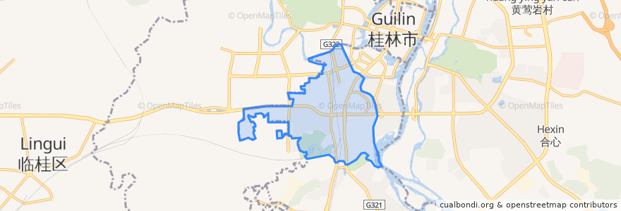 Mapa de ubicacion de Nanmen Subdistrict.