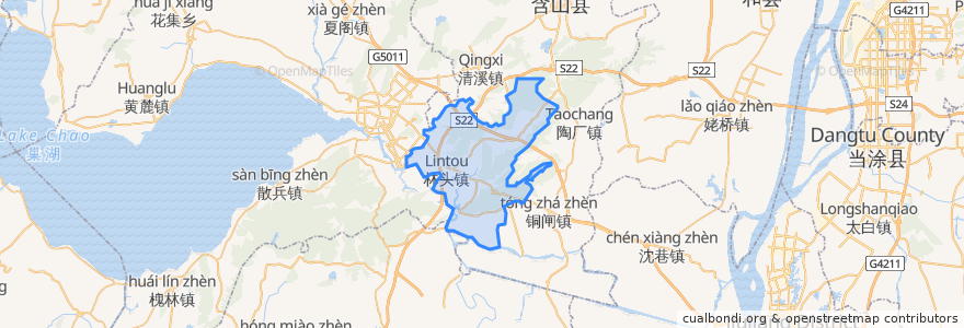 Mapa de ubicacion de 林头镇.