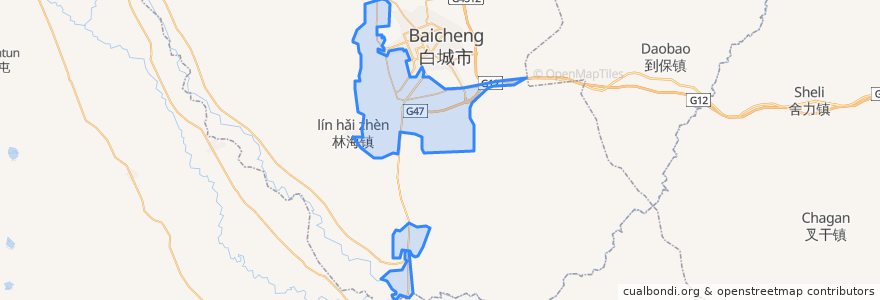 Mapa de ubicacion de 西郊街道.