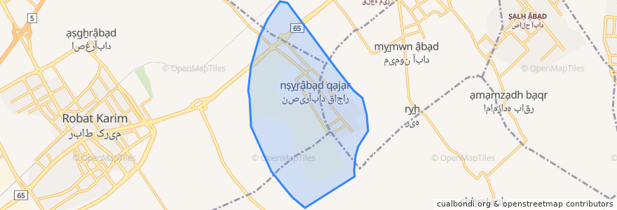 Mapa de ubicacion de نصیرشهر.