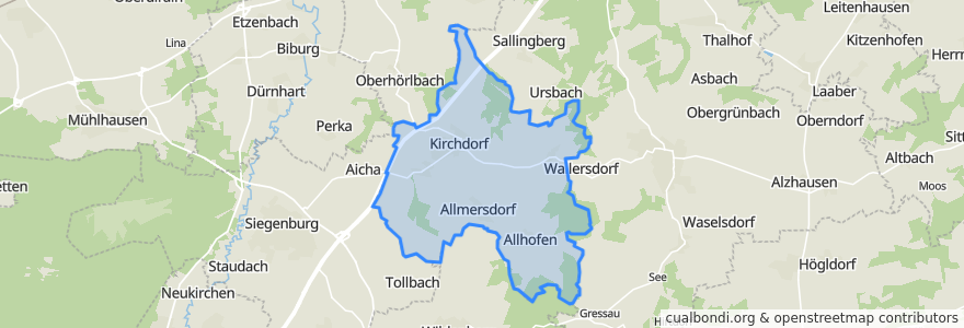 Mapa de ubicacion de Kirchdorf.