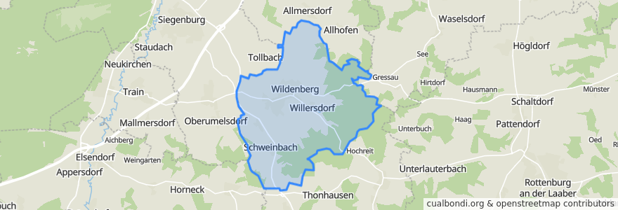 Mapa de ubicacion de Wildenberg.