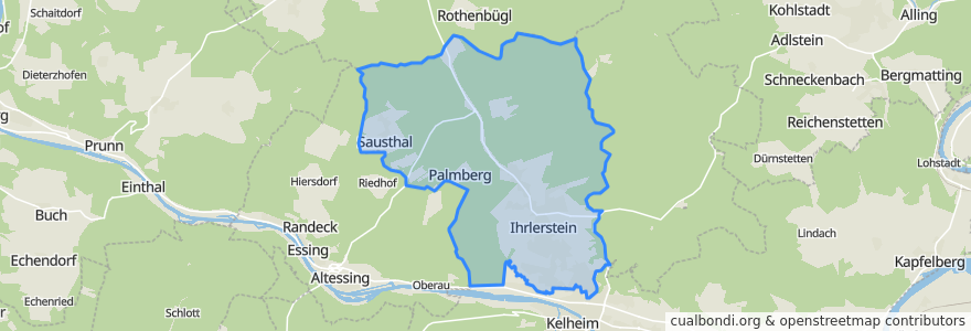 Mapa de ubicacion de Ihrlerstein.