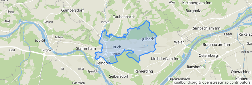 Mapa de ubicacion de Julbach.