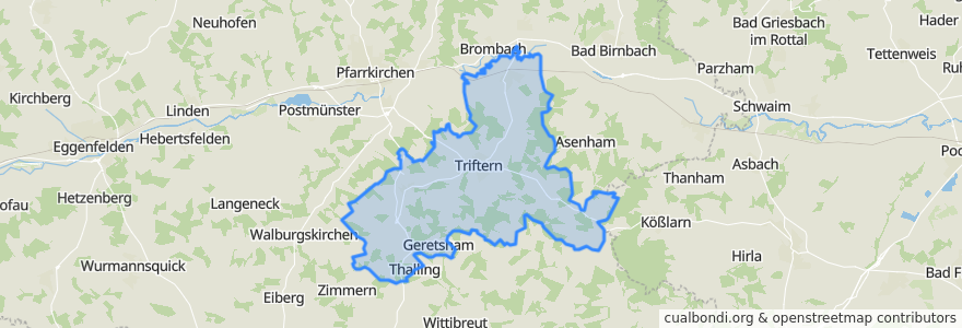 Mapa de ubicacion de Triftern.