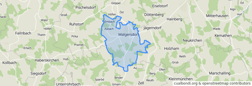 Mapa de ubicacion de Malgersdorf.