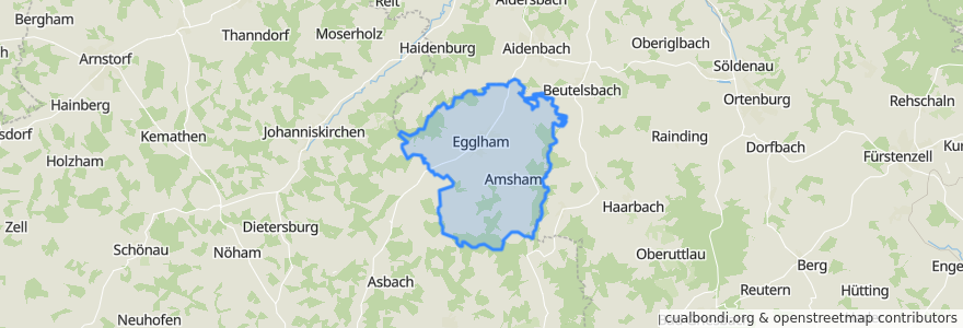 Mapa de ubicacion de Egglham.