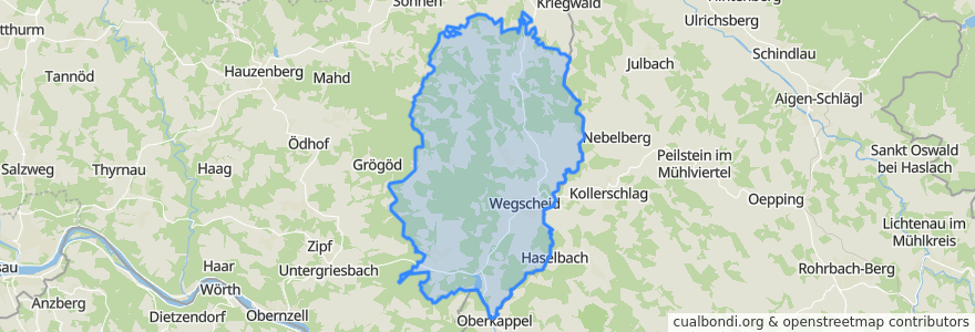 Mapa de ubicacion de Wegscheid.