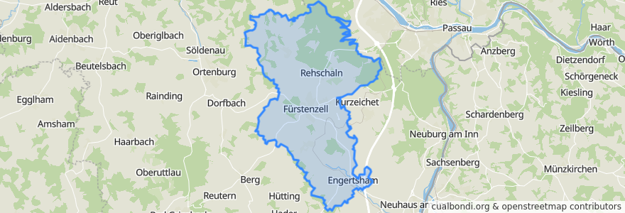 Mapa de ubicacion de Fürstenzell.