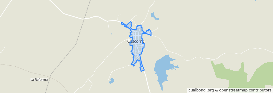 Mapa de ubicacion de Pueblo de Cascorro.