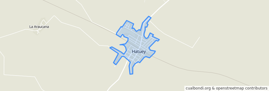 Mapa de ubicacion de Pueblo de Hatuey.