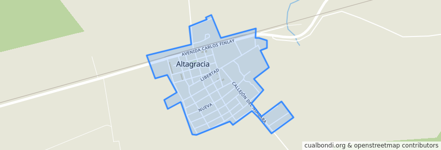 Mapa de ubicacion de Pueblo Altagracia.