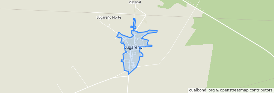 Mapa de ubicacion de Pueblo Lugareño.