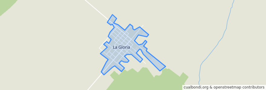 Mapa de ubicacion de Pueblo La Gloria.