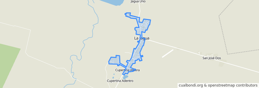 Mapa de ubicacion de Pueblo La Jagua.