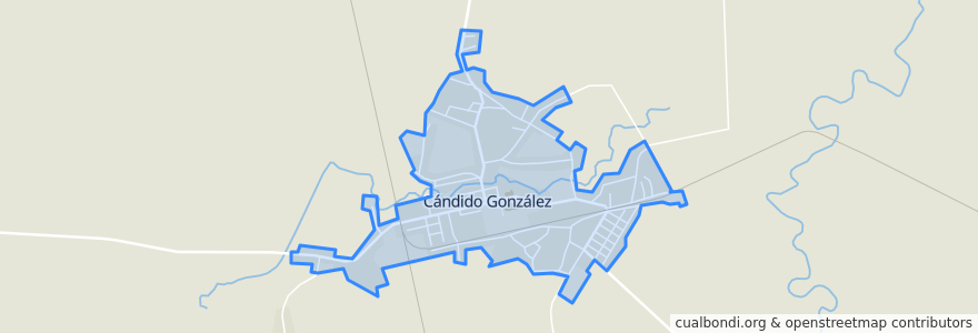 Mapa de ubicacion de Pueblo Candido González.